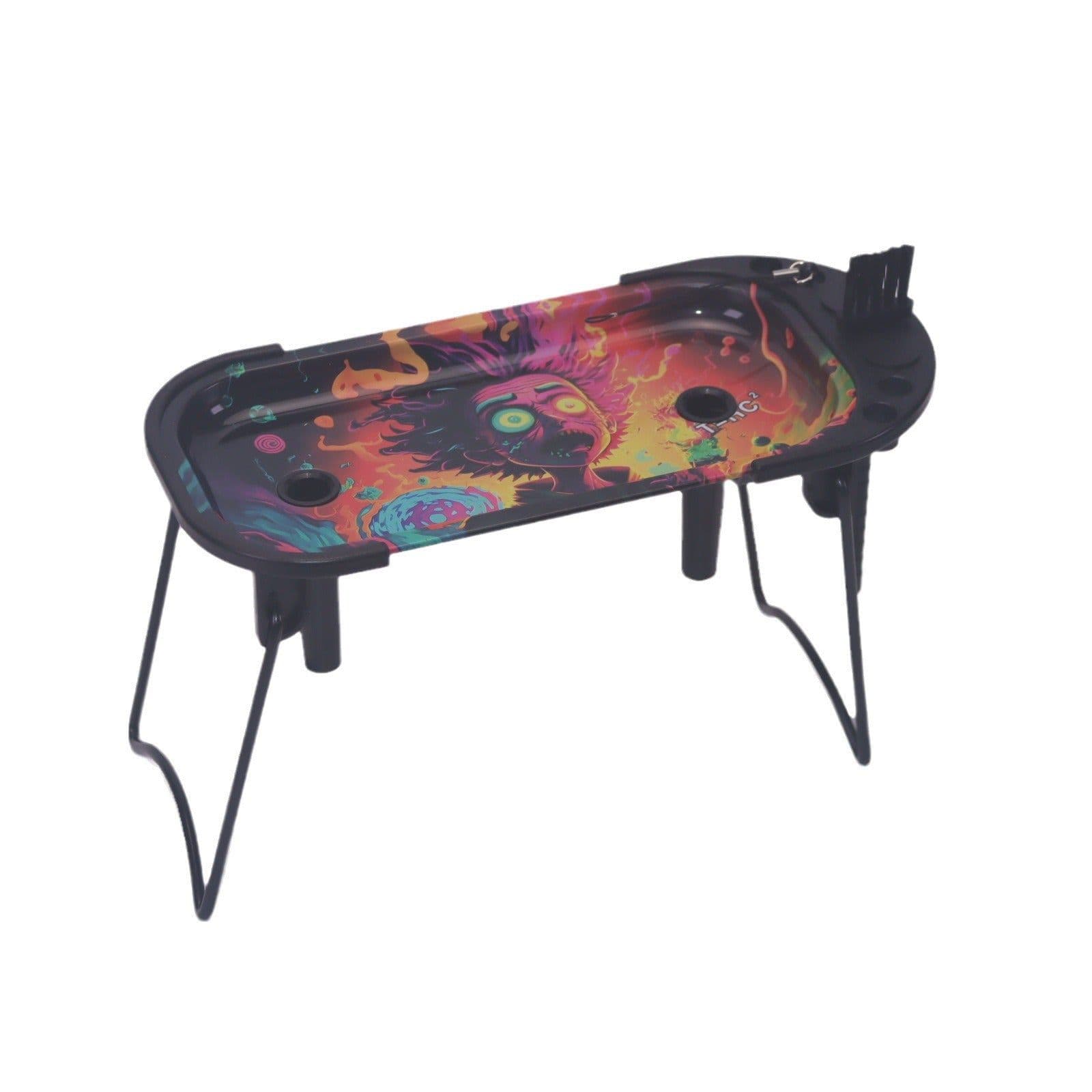 image-Metal Rolling Tray Cone Loader For King Size And More Size Pre Rolled Cone Foldable Stand Cone Filler Smoking Accessory
