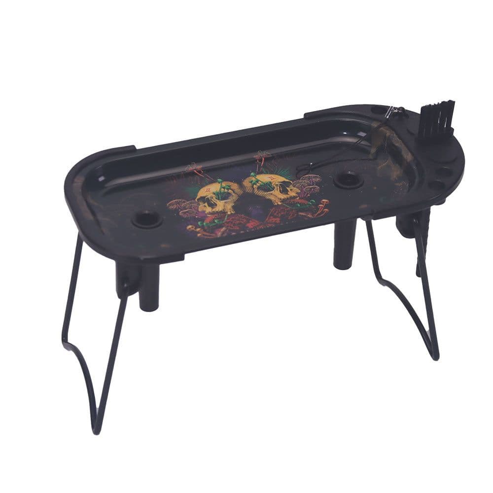 image-Metal Rolling Tray Cone Loader For King Size And More Size Pre Rolled Cone Foldable Stand Cone Filler Smoking Accessory
