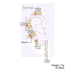 image-Punk Gold Plated Animal Snake Clip Earrings Ear Clip Without Piercing For Women Fake Piercing Ear Cuffs Trendy Jewelry