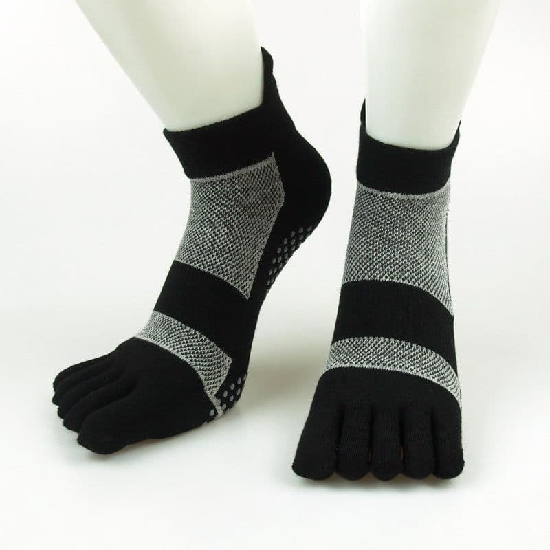 image-Men's Cotton Running Sports Toe Socks