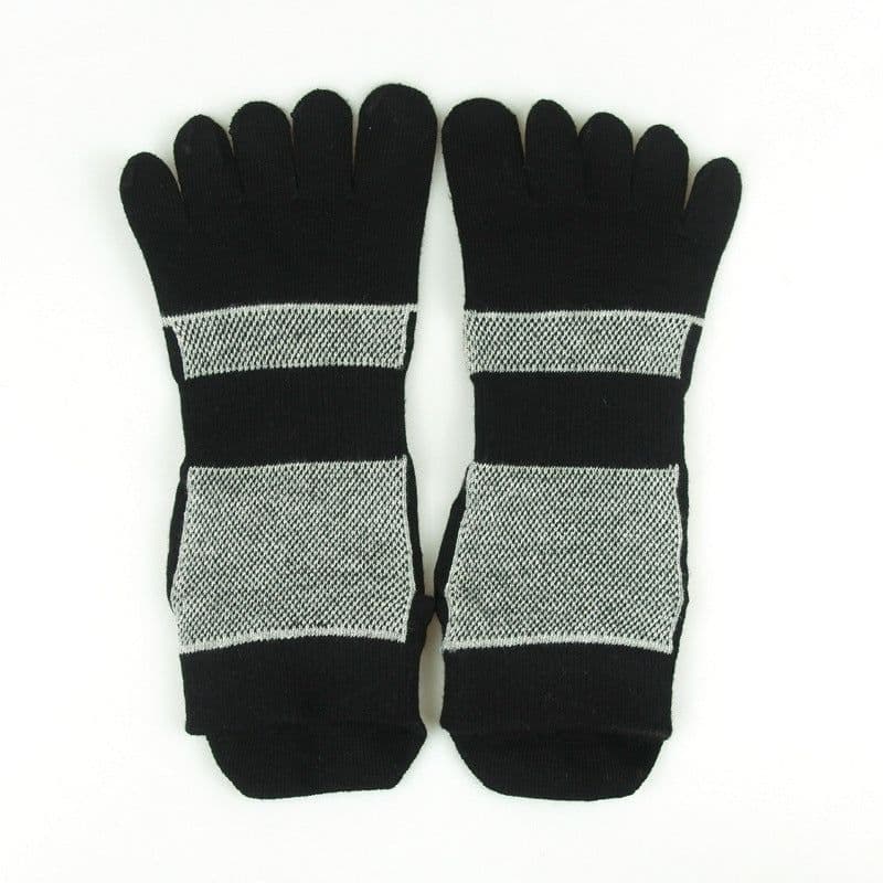 image-Men's Cotton Running Sports Toe Socks