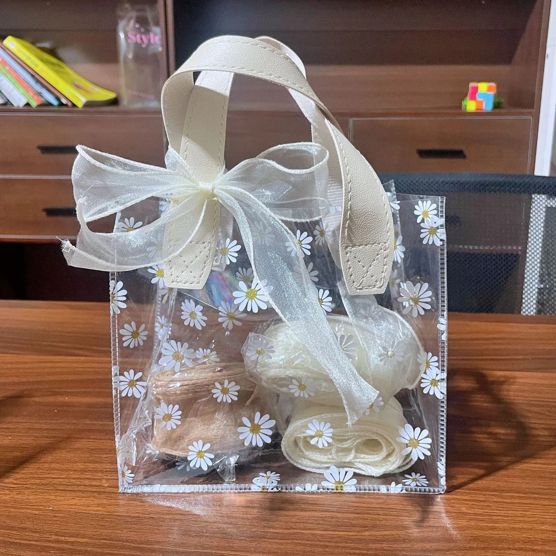 image-Thickened Transparent PvE Handbag Birthday Partner Gift Bag Gift Bag Bridesmaid Hand Gift Bag