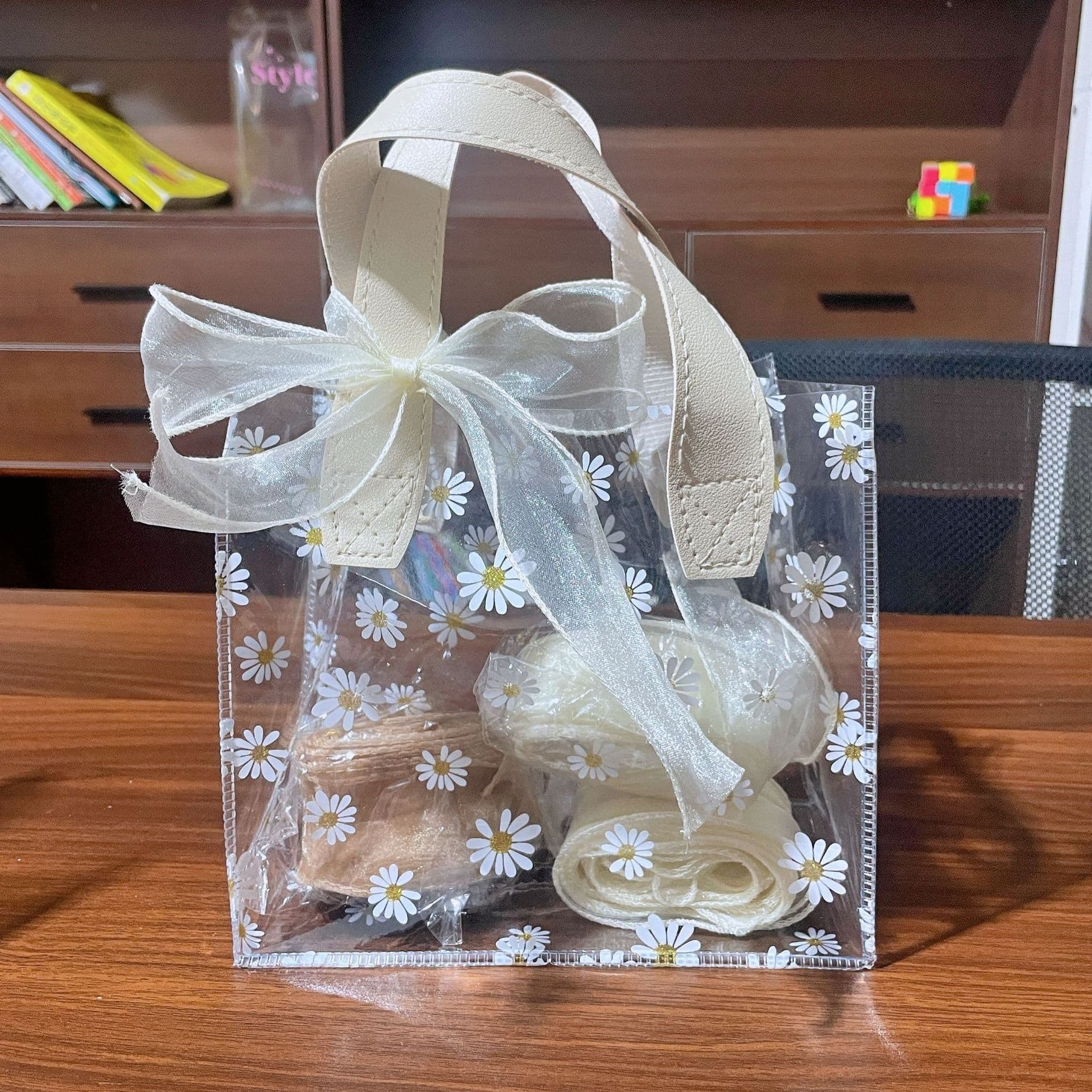 image-Thickened Transparent PvE Handbag Birthday Partner Gift Bag Gift Bag Bridesmaid Hand Gift Bag