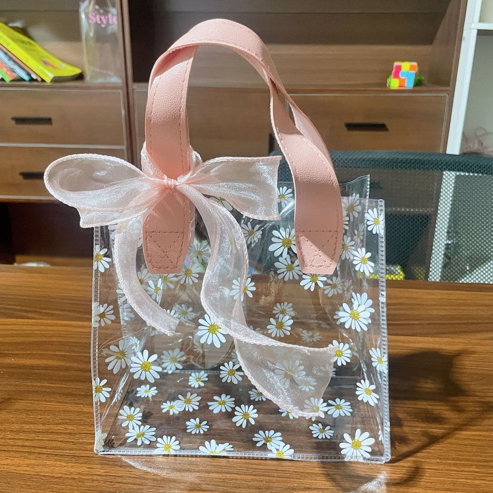 image-Thickened Transparent PvE Handbag Birthday Partner Gift Bag Gift Bag Bridesmaid Hand Gift Bag