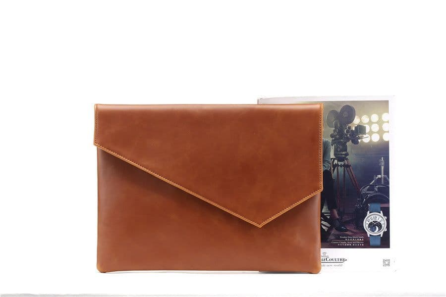 image-Leather Upgraded Men's Style Business Casual Fashion Hand-held Envelope File Bag