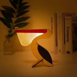 image-Animals LED Night Light Wood Acrylic Table USB Lights Decorate For Children Baby Kids Bedside Lamp Pelican Sirius Whale Toucan