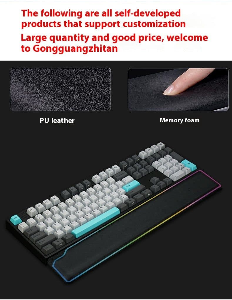 image-RGB Keyboard Support Wristband High Rebound Luminous Machinery Keyboard Support