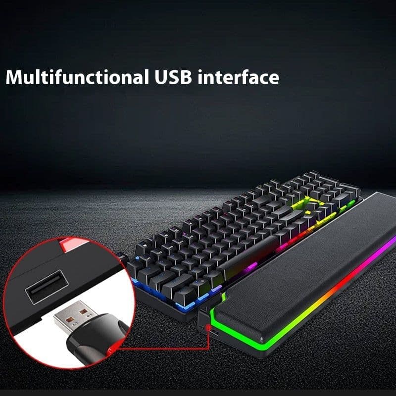 image-RGB Keyboard Support Wristband High Rebound Luminous Machinery Keyboard Support