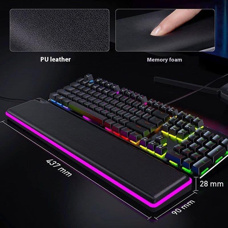 image-RGB Keyboard Support Wristband High Rebound Luminous Machinery Keyboard Support