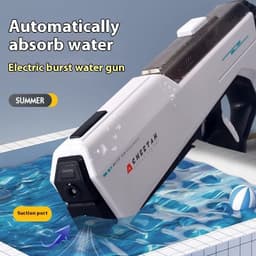 image-Electric Continuous Hair Gun Water Spray High Pressure Strong Water Pistol Large Capacity Automatic Water Feeding Internet Celebrity