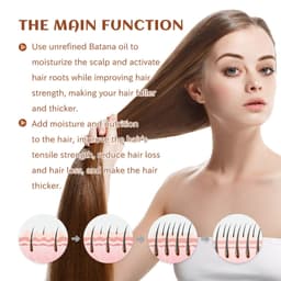 image-Hair Conditioner Pure Batana Oil Straightening Smoothing Hair Mask Anti Hair Loss Treatments Split Ends Damaged Fluffy Hair