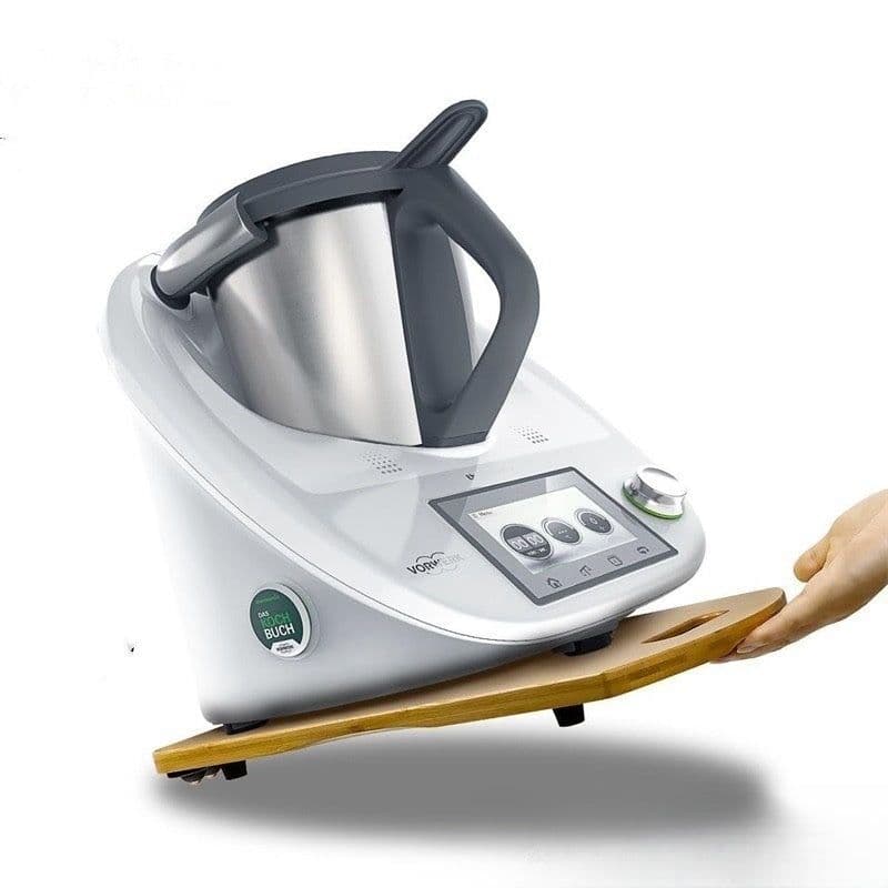 image-Wooden Cooking Machine Tray Kitchen Countertop Coffee Machine Sliding Base