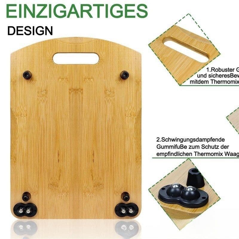 image-Wooden Cooking Machine Tray Kitchen Countertop Coffee Machine Sliding Base