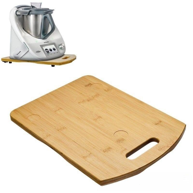 image-Wooden Cooking Machine Tray Kitchen Countertop Coffee Machine Sliding Base