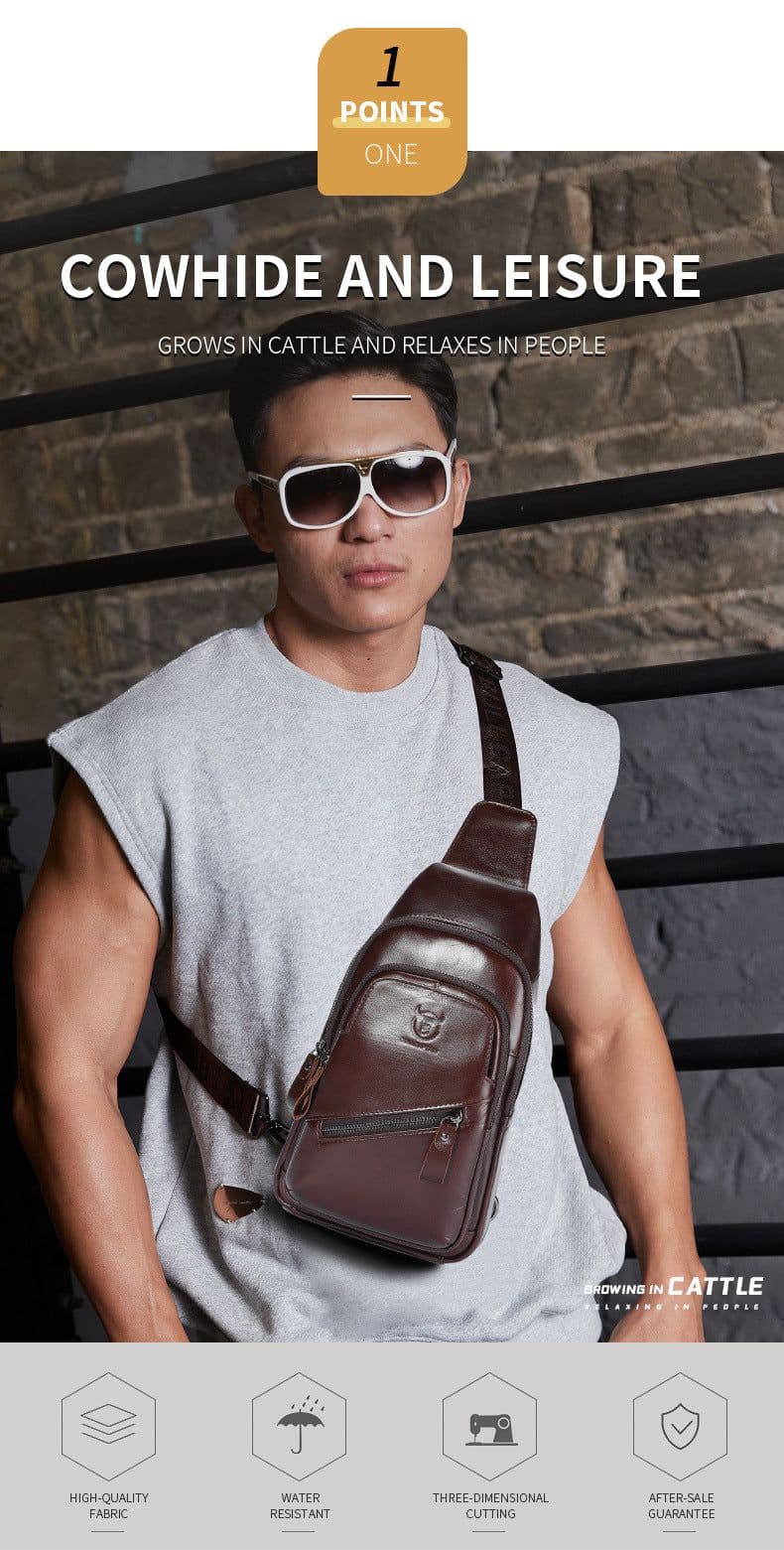 image-Bull Captain High-grade Large-capacity Genuine Leather Men's Shoulder Crossbody