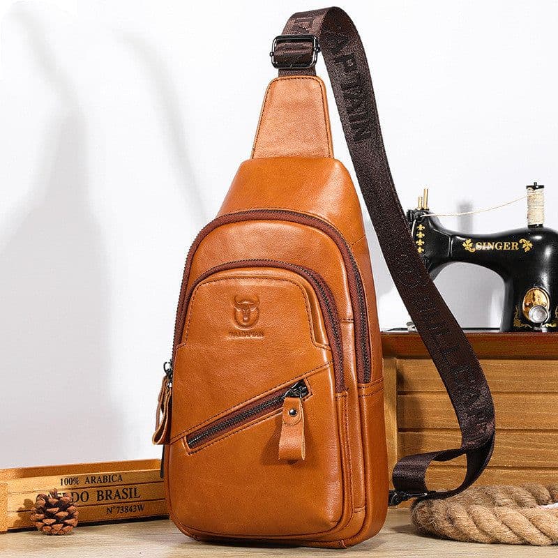 image-Bull Captain High-grade Large-capacity Genuine Leather Men's Shoulder Crossbody