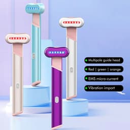 image-4 Colors Electric Eye Massager Red Blue Light Massage Eye Beautification Instrument Therapeutic Warmth Face Massage