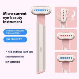 image-4 Colors Electric Eye Massager Red Blue Light Massage Eye Beautification Instrument Therapeutic Warmth Face Massage