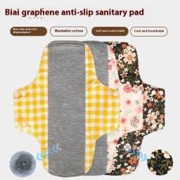 image-Anti-Slip Protection Mat Washable Pure Cotton Sanitary Napkin For Urine Leakage Graphene Antibacterial