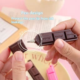 image-Creative Chocolate Ballpoint Pen Cartoon Simulation Food Student Studying Stationery Supplies