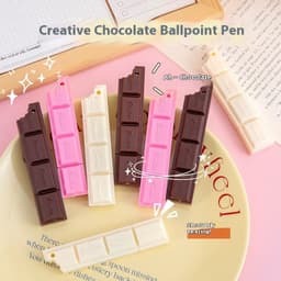 image-Creative Chocolate Ballpoint Pen Cartoon Simulation Food Student Studying Stationery Supplies