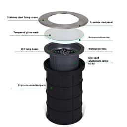 image-Underground Led Outdoor Waterproof Buried Spotlight Embedded Tree Projection Lamp