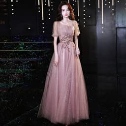 image-New Birthday Banquet Party Elegant Socialite Host Fairy Slim Evening Dress For Women