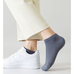 image-Cotton Anti-Pilling Short Socks Men's Deodorant And Sweat-absorbing Invisible Tight Mesh Boat Socks