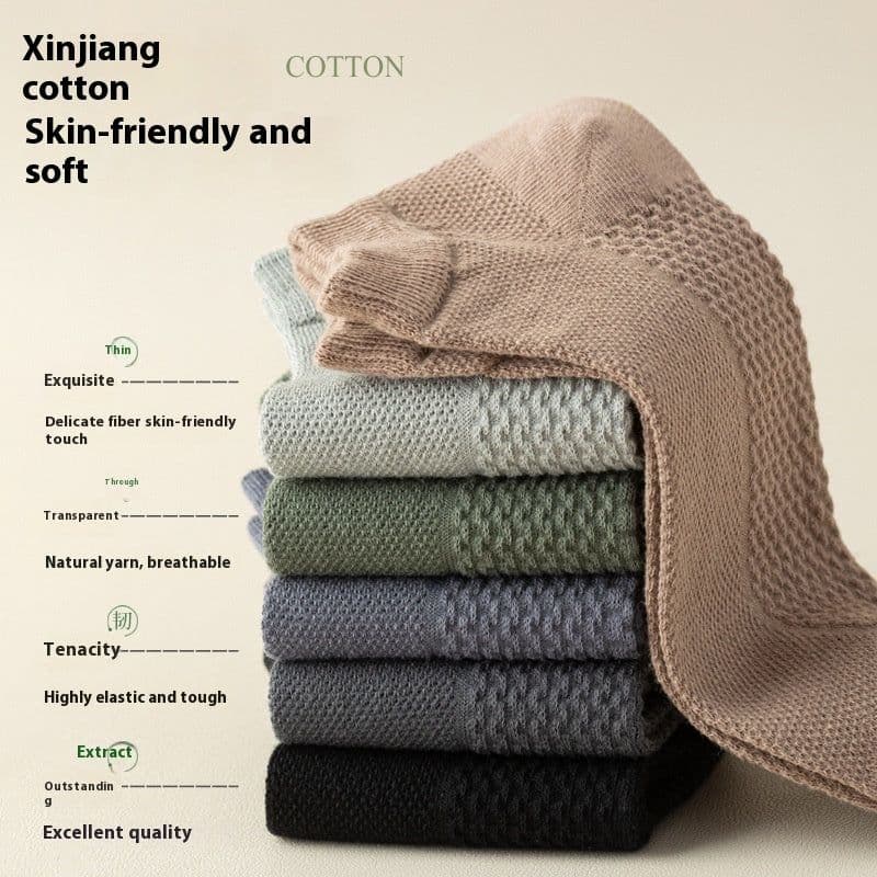 image-Cotton Anti-Pilling Short Socks Men's Deodorant And Sweat-absorbing Invisible Tight Mesh Boat Socks