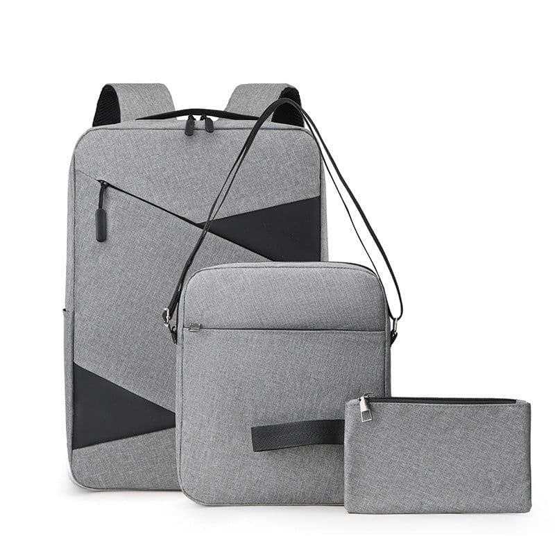 image-New Business Commute Business Trip Computer Backpack Men's Three-piece Set