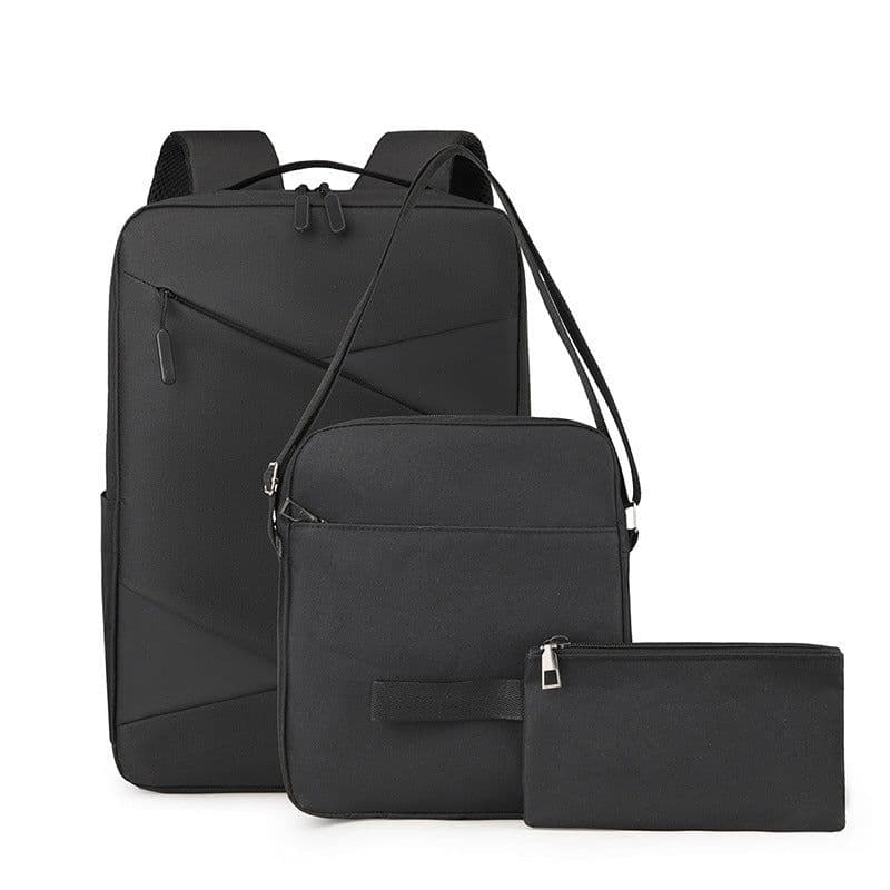 image-New Business Commute Business Trip Computer Backpack Men's Three-piece Set