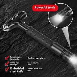 image-Multifunctional All-metal Emergency Window Break Hammer Stainless Steel