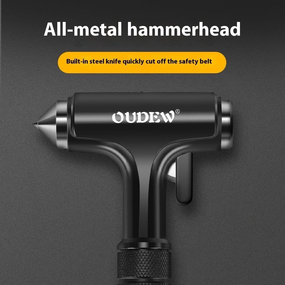 image-Multifunctional All-metal Emergency Window Break Hammer Stainless Steel