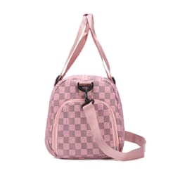 image-Fashion Plaid Workout Travel Bag Large Capacity Dry Wet Separation