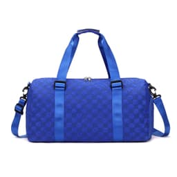 image-Fashion Plaid Workout Travel Bag Large Capacity Dry Wet Separation