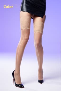image-Lace Non-slip Over-the-knee Stockings
