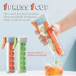 image-Ice Cube Mold Household Ice Maker Food Grade Press Ice Tray Ice Cube Maker Ice Tray Mold With Storage Box Kitchen Gadget
