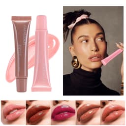 image-Glossy Lip Glaze Waterproof Long Lasting Lip Gloss Glossy Mirror Tea Red Liquid Lipstick Doodle Lip Korean Makeup