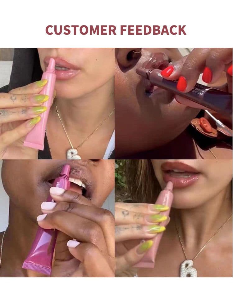image-Glossy Lip Glaze Waterproof Long Lasting Lip Gloss Glossy Mirror Tea Red Liquid Lipstick Doodle Lip Korean Makeup