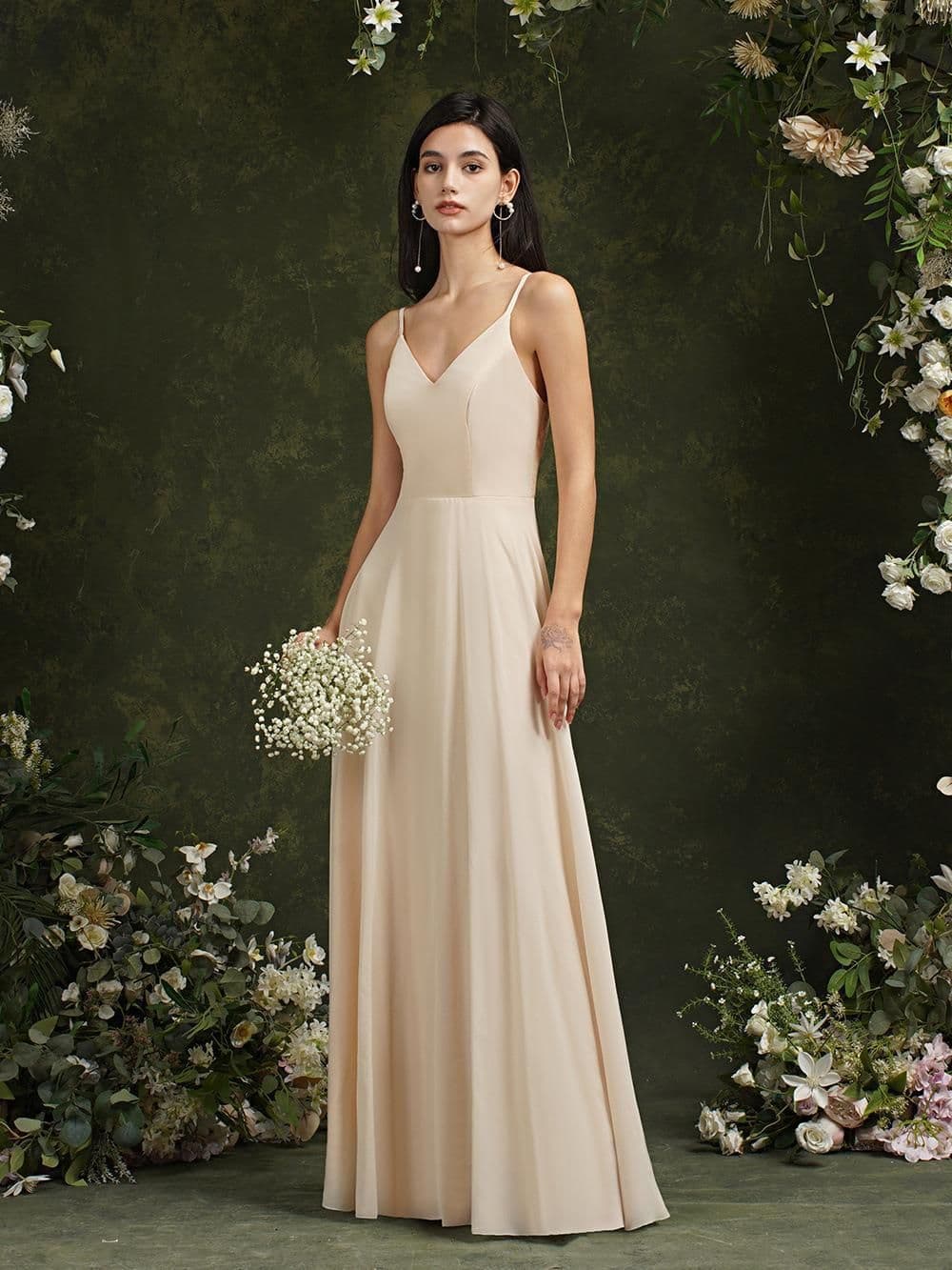 image-Spring New Banquet Stage Party European And American Deep V Dress