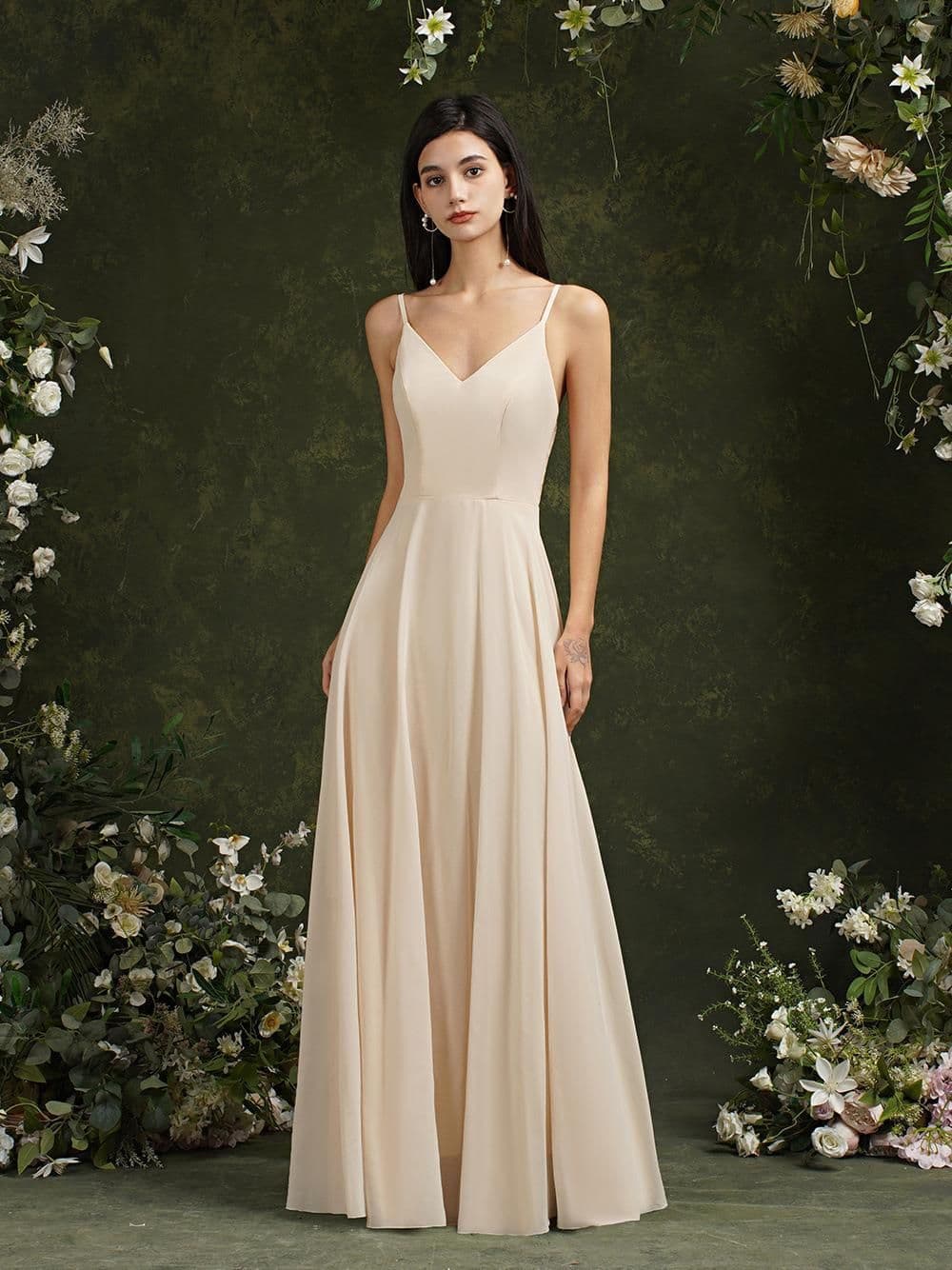 image-Spring New Banquet Stage Party European And American Deep V Dress