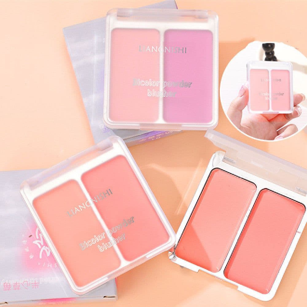 image-Two-tone Blush Nude Makeup Matte Natural Repair Integrated Long Lasting Color Rendering