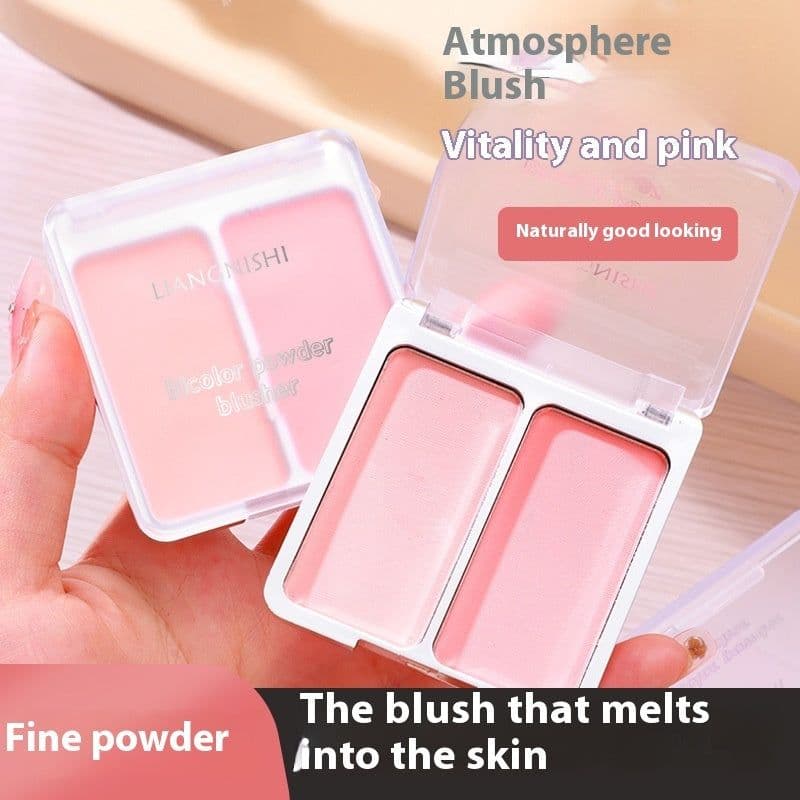 image-Two-tone Blush Nude Makeup Matte Natural Repair Integrated Long Lasting Color Rendering