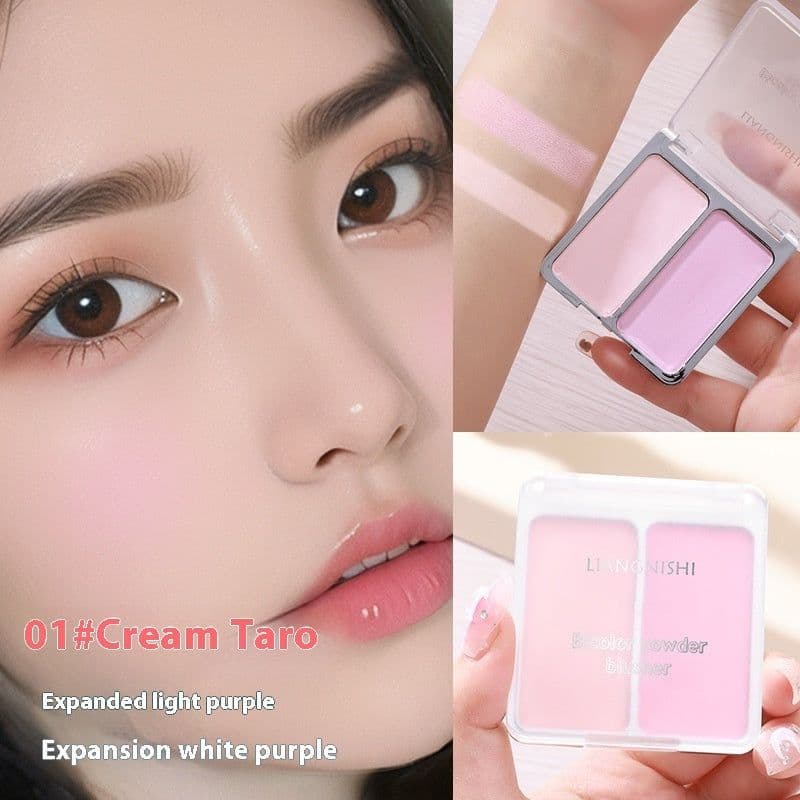 image-Two-tone Blush Nude Makeup Matte Natural Repair Integrated Long Lasting Color Rendering