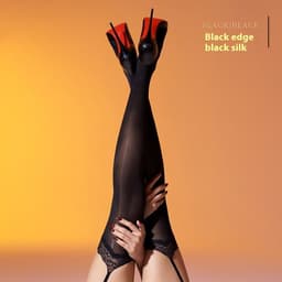 image-Lace Stockings With Garter Belt Aurora Shiny Lace Stockings Free Shiny Ultra-thin