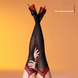 image-Lace Stockings With Garter Belt Aurora Shiny Lace Stockings Free Shiny Ultra-thin