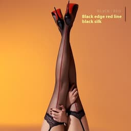 image-Lace Stockings With Garter Belt Aurora Shiny Lace Stockings Free Shiny Ultra-thin