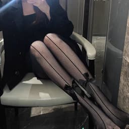 image-Hollow Lace Mesh Stockings Bottoming Pantyhose Japanese Lolita Retro