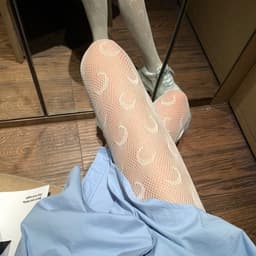 image-Hollow Lace Mesh Stockings Bottoming Pantyhose Japanese Lolita Retro