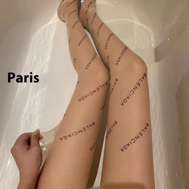 image-Hollow Lace Mesh Stockings Bottoming Pantyhose Japanese Lolita Retro